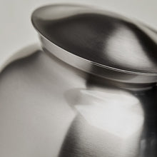 Load image into Gallery viewer, Large/Adult 200 Cubic Inch Pewter Classic Gloss Stainless Steel Cremation Urn
