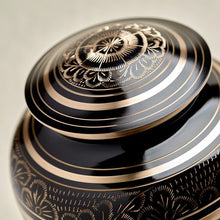Load image into Gallery viewer, Black Brass Prestige Brilliance Adult 200 Cubic Inch Funeral Cremation Urn for Ashes
