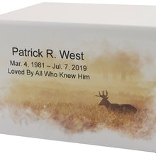 Load image into Gallery viewer, Large/Adult Somerset Deer Box Funeral Cremation Urn for Ashes, 200 Cubic Inches
