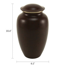 Load image into Gallery viewer, New,Solid Brass MAUS Earth Large Cremation Urn, 195 Cubic Inches
