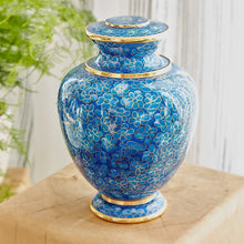 Load image into Gallery viewer, At Peace Memorials Essence Azure Large/Adult Cremation Urn 200 Cubic Inches
