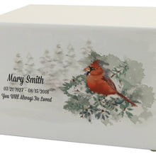 Load image into Gallery viewer, Large/Adult Somerset Cardinal Box Cremation Urn for Ashes, 200 Cubic Inches
