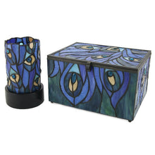 Load image into Gallery viewer, Large/Adult 200 Cubic Inch Stained Glass Paragon Cremation Urn w/LED - Peacock
