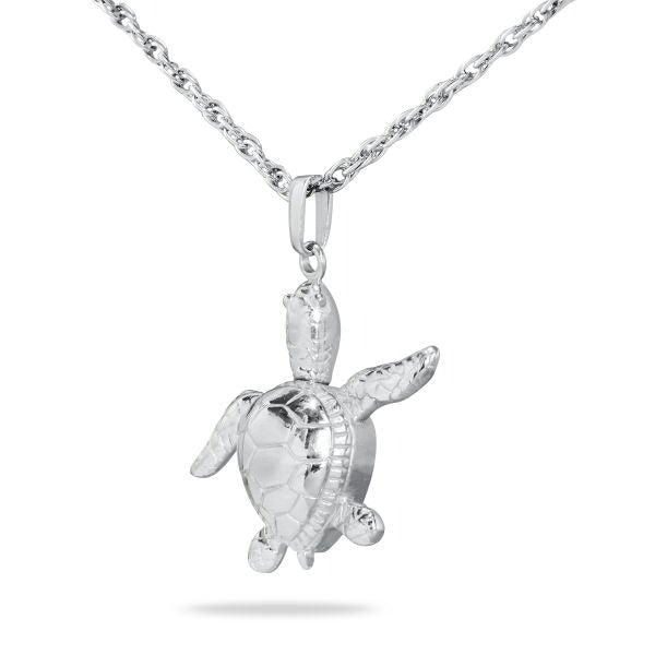 Sterling Silver Turtle Pendant/Necklace Funeral Cremation Urn for Ashes