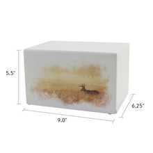 Load image into Gallery viewer, Large/Adult Somerset Deer Box Funeral Cremation Urn for Ashes, 200 Cubic Inches

