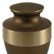 Load image into Gallery viewer, Large / Adult 200 Cubic Inch Bronze Color Brass Funeral Cremation Urn for Ashes
