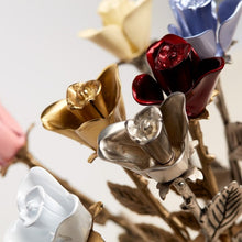 Load image into Gallery viewer, New, Solid Brass Crimson Threaded Rose Keepsake Funeral Cremation Urn For Ashes
