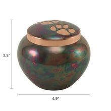 Load image into Gallery viewer, Small/Keepsake Copper Brass Quest Cremation Urn, 40 cubic inches
