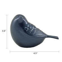 Load image into Gallery viewer, New, Solid Brass Frost Blue Songbird Keepsake Funeral Cremation Urn for ashes
