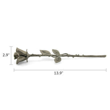 Load image into Gallery viewer, New, Solid Brass Pewter Threaded Rose Keepsake Funeral Cremation Urn For Ashes
