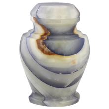 Load image into Gallery viewer, Carpel Blue Onyx Small/Keepsake Funeral Cremation Urn For Ashes, 15 Cubic Inches
