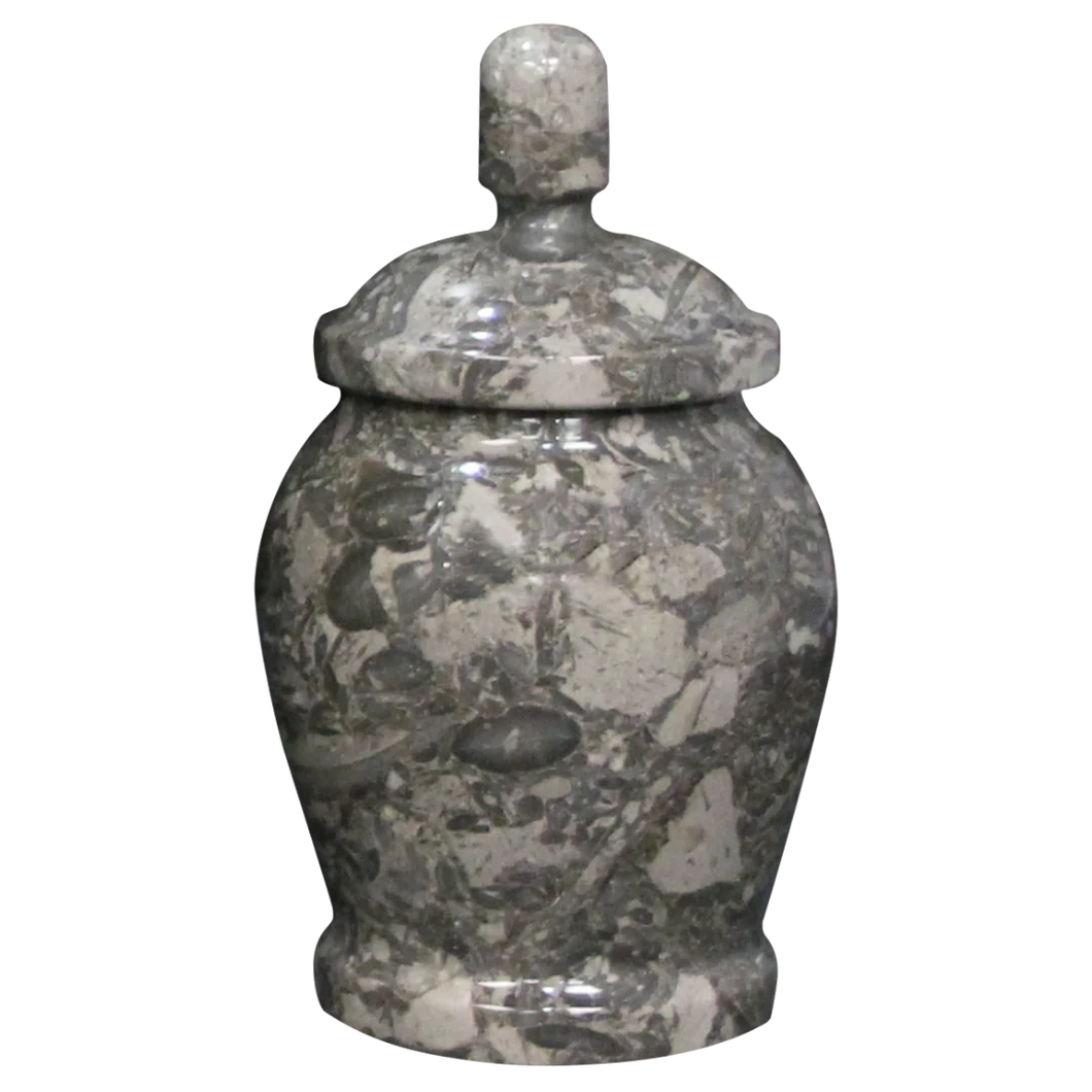 Small/Keepsake 10 Cubic Inch Classic Taupe Marble Funeral Cremation Urn