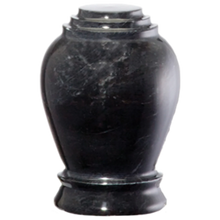 Load image into Gallery viewer, 2 Cubic Inches Embrace Ebony Memento Marble Cremation Urn
