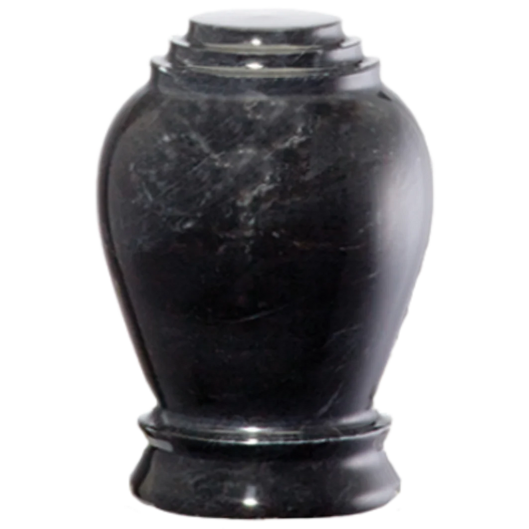 2 Cubic Inches Embrace Ebony Memento Marble Cremation Urn