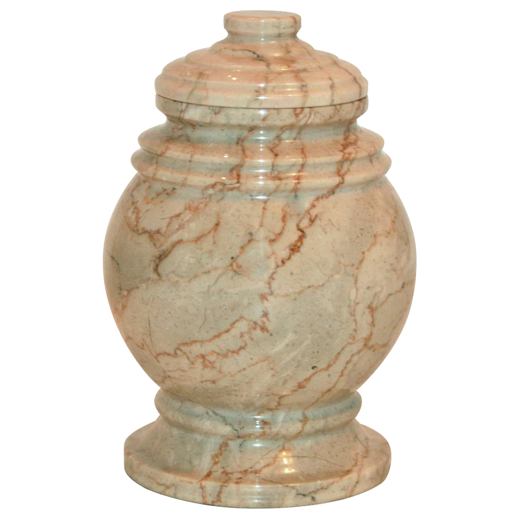 Small/Keepsake Princess Cameo Marble Funeral Cremation Urn