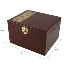 Load image into Gallery viewer, Extra-Large 300 Cubic Inch Paw Print Memory Chest Cremation Urn for Ashes

