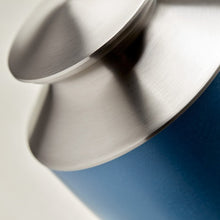 Load image into Gallery viewer, Blue Alloy &amp; Brass Adult 200 Cubic Inch Funeral Cremation Urn for Ashes

