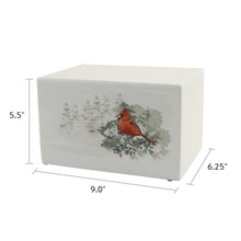 Load image into Gallery viewer, Large/Adult Somerset Cardinal Box Cremation Urn for Ashes, 200 Cubic Inches

