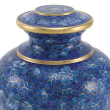 Load image into Gallery viewer, At Peace Memorials Essence Azure Large/Adult Cremation Urn 200 Cubic Inches
