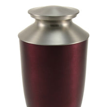 Load image into Gallery viewer, Red Alloy &amp; Brass Adult 200 Cubic Inch Funeral Cremation Urn for Ashes
