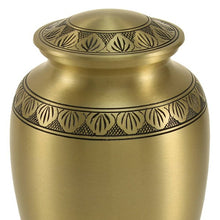 Load image into Gallery viewer, New, Solid Brass  Eterna Bronze Large Funeral Cremation Urn, 190 Cubic Inches
