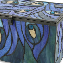 Load image into Gallery viewer, Large/Adult 200 Cubic Inch Stained Glass Paragon Cremation Urn w/LED - Peacock
