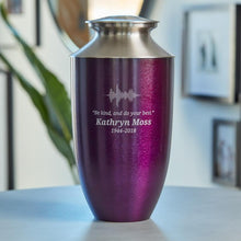 Load image into Gallery viewer, At Peace Memorials Monterey Purple Large/Adult Cremation Urn 200 CI

