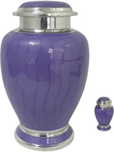 Load image into Gallery viewer, At Peace Memorials Hotep Purple Urn for Ashes SET
