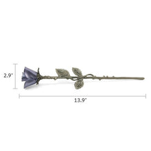 Load image into Gallery viewer, New,Solid Brass Engraveable Lavender Rose Flower Keepsake  Funeral Cremation Urn
