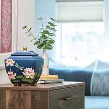 Load image into Gallery viewer, Waterlily Dragonfly Resin Adult 200 Cubic Inch Funeral Cremation Urn for Ashes
