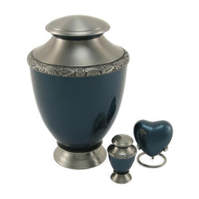 Load image into Gallery viewer, At Peace Memorials Artisan Indigo Large/Adult Cremation Urn
