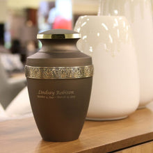 Load image into Gallery viewer, Adult 200 Cubic Inch Brass Bronze Funeral Cremation Urn for Ashes
