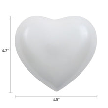 Load image into Gallery viewer, New Brass Pearl White Arielle Heart Funeral Cremation Urn w/stand,20 Cubic inch
