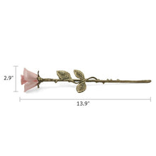 Load image into Gallery viewer, New, Solid Brass Pink Threaded Rose Keepsake Funeral Cremation Urn For Ashes
