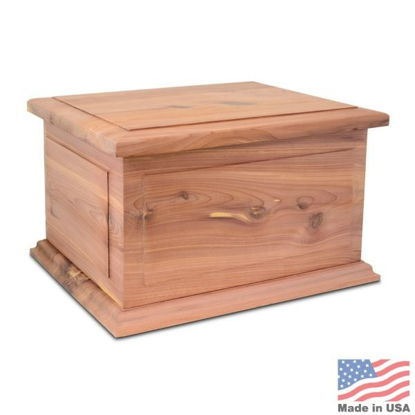 XL/Companion 400 Cubic Inch Alexandria Companion Cedar Wood Funeral Cremation Urn