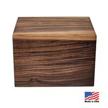 Load image into Gallery viewer, Large/Adult 210 Cubic Inch Stanton Walnut Wood Funeral Cremation Urn
