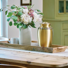 Load image into Gallery viewer, New, Solid Brass  Eterna Bronze Large Funeral Cremation Urn, 190 Cubic Inches
