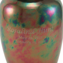 Load image into Gallery viewer, Large/Adult Stainless Steel Raku Funeral Cremation Urn - 200 Cubic Inches
