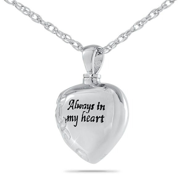 Always Silver Keepsake Pendant/Necklace Funeral Cremation Urn