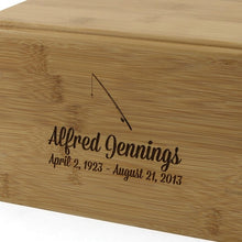 Load image into Gallery viewer, Large Bamboo Box Funeral Cremation Urn for Ashes, 200 Cubic Inches
