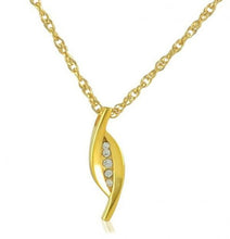Load image into Gallery viewer, Crystal and Gold Steel Keepsake Pendant/Necklace Funeral Cremation Urn
