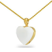 Load image into Gallery viewer, Mother of Pearl Simple Gold Steel Keepsake Pendant/Necklace Funeral Cremation Urn
