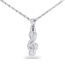 Load image into Gallery viewer, Sweet Music Ash Pendant/Necklace Funeral Cremation Urn
