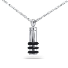 Load image into Gallery viewer, Cylinder Rings Ash Pendant/Necklace Funeral Cremation Urn
