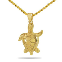 Load image into Gallery viewer, Turtle Gold Steel Keepsake Pendant/Necklace Funeral Cremation Urn
