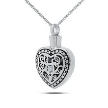 Load image into Gallery viewer, June w/ Alexandrite Sterling Silver Pendant/Necklace Funeral Cremation Urn
