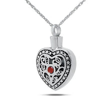 Load image into Gallery viewer, October w/ Opal Sterling Silver Pendant/Necklace Funeral Cremation Urn
