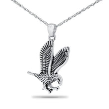 Load image into Gallery viewer, Small/Keepsake Silver Eagle Pendant Funeral Cremation Urn for Ashes
