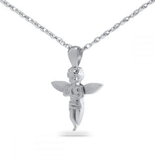 Load image into Gallery viewer, Angel Silver Keepsake Pendant/Necklace Funeral Cremation Urn
