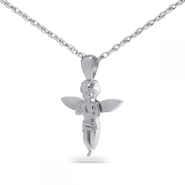 Angel Silver Keepsake Pendant/Necklace Funeral Cremation Urn